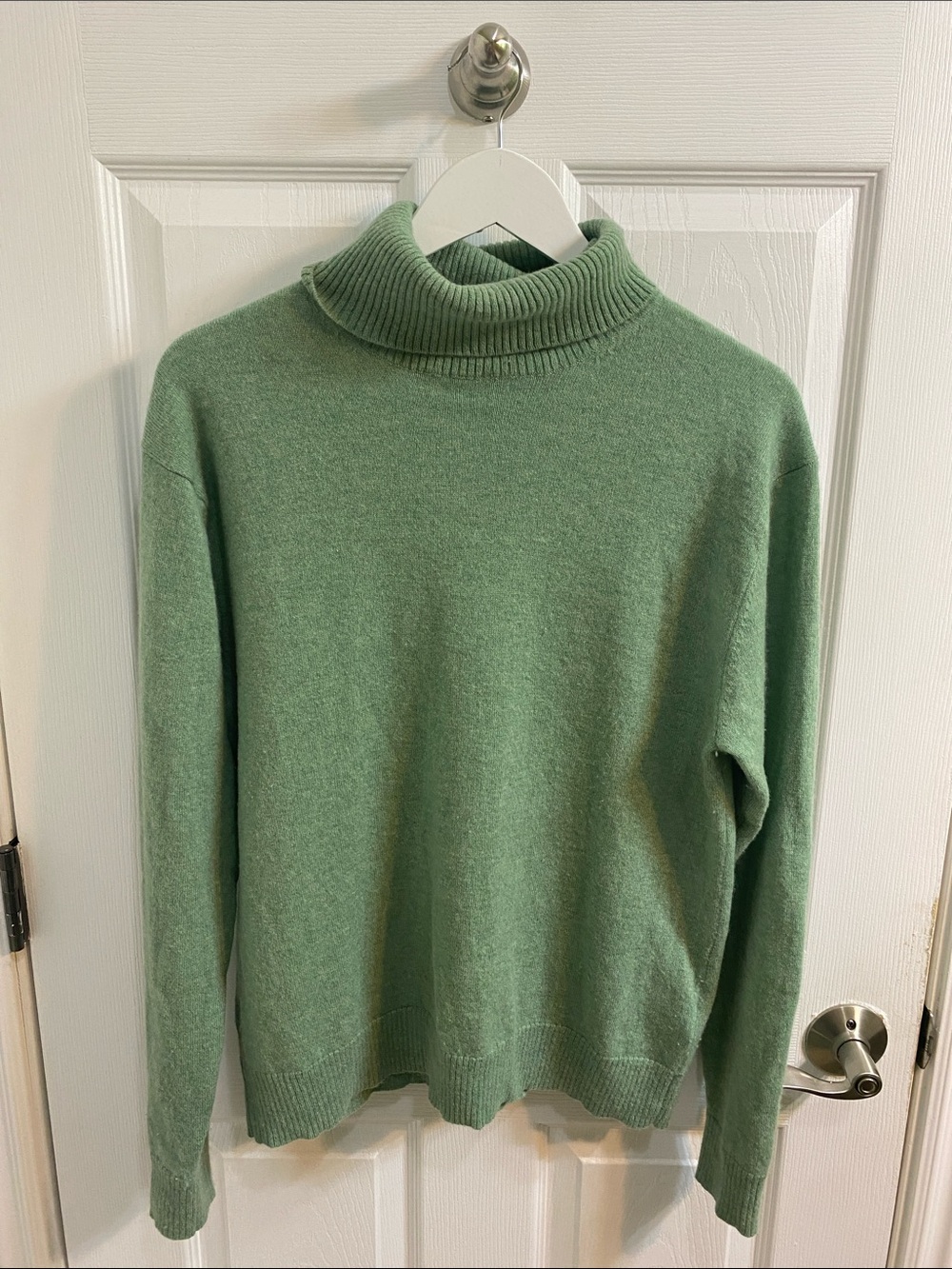 M&S AUTOGRAPH Green PURE CASHMERE ROLL NECK JUMPER Turtleneck Sweater Women’s 10